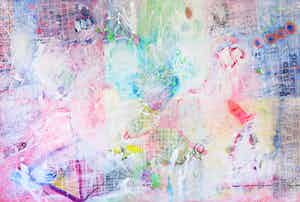 Rachid Ben Ali - Acryl op doek, Abstracte compositie (Zeer groot!) verkocht voor € 750!