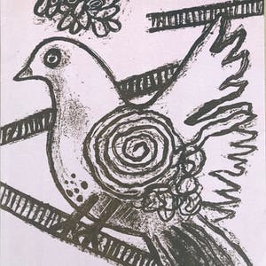 Corneille - Zeefdruk - "La Colombe" - EA - 1986 kopen? Bied vanaf 85!
