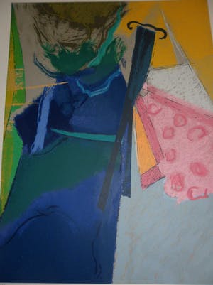 Henk van Vessem - Zeefdruk. Titel, "Uitzwaaien". kopen? Bied vanaf 10!