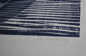 Henny Visch - Bescherming (Teth) - houtsnede op rijstpapier kopen? Bied vanaf 40!