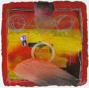 Theo Koster - Zeefdruk en collage, Zonder titel 9 - Ingelijst kopen? Bied vanaf 35!