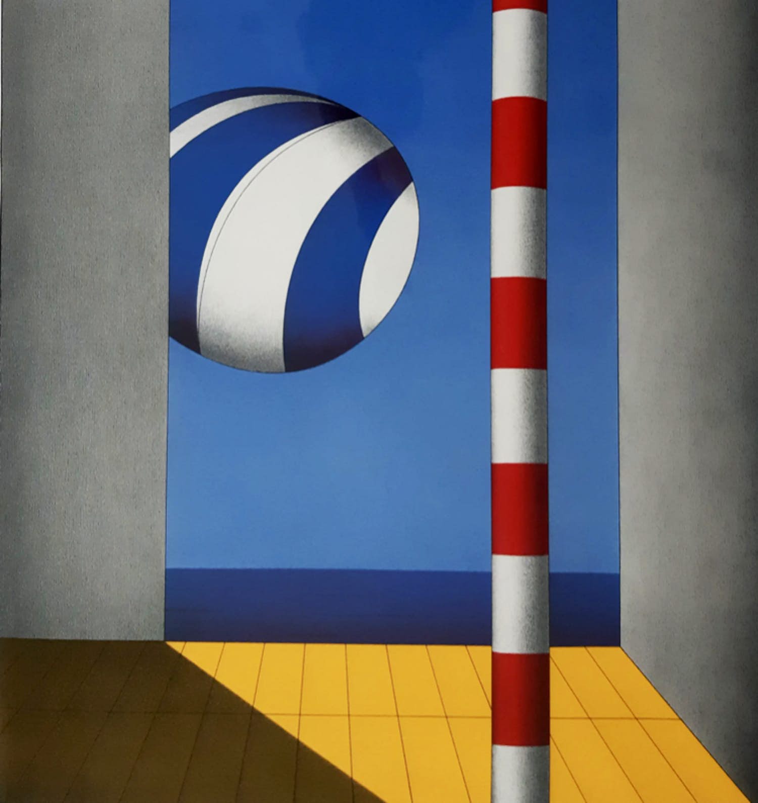 Marinus Fuit - Zwevende blauw witte ballon kopen? Bied vanaf 30!