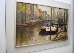 Jan Korthals - Amsterdams stadsgezicht kopen? Bied vanaf 2500!