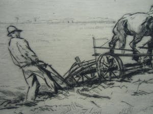 Daan Bout - TWEE BOEREN MET DUBBELSPAN PLOEGPAARDEN kopen? Bied vanaf 35!