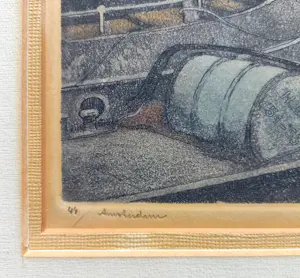 Hendrikus Roodenburg - Damrak Amsterdam, aquatint ets (ingelijst) kopen? Bied vanaf 75!