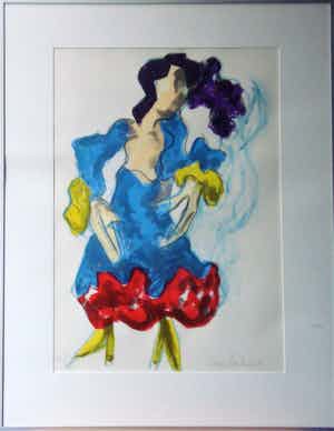 Jan Sierhuis - Zeefdruk, schitterend ingelijst verkocht voor € 235!