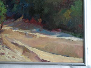 Klaas Pijlman - Olieverf op canvasboard ,”Droge rivier, Italië” - ingelijst – 1983 kopen? Bied vanaf 30!