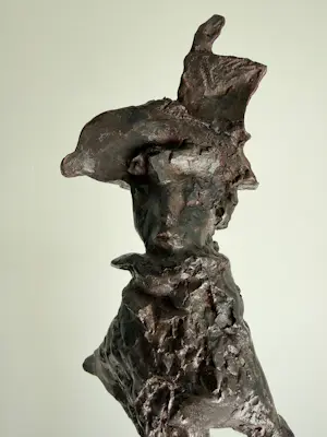 Theo van der Nahmer - bronzen sculptuur | 'Joffer' (Groot werk) kopen? Bied vanaf 1500!