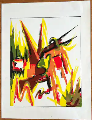 Arie Zuidersma - Kopperprent 1989 - handgesigneerd, verkauft für € 45!