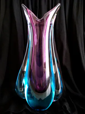 Niet of onleesbaar gesigneerd - oogverblindende vaas naar Flavio Poli, Murano, handgemaakt kopen? Bied vanaf 1!