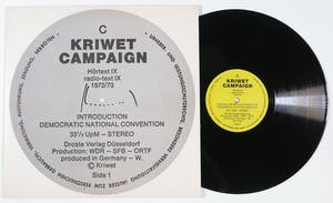 Ferdinand Kriwet - Campaign Hörtext IX / Radio-Text IX 1972/1973 kopen? Bied vanaf 1!