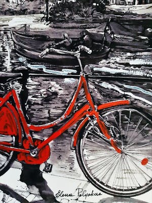 Elena Polyakova - Elena Polyakova - Red bike in Amsterdam kopen? Bied vanaf 55!