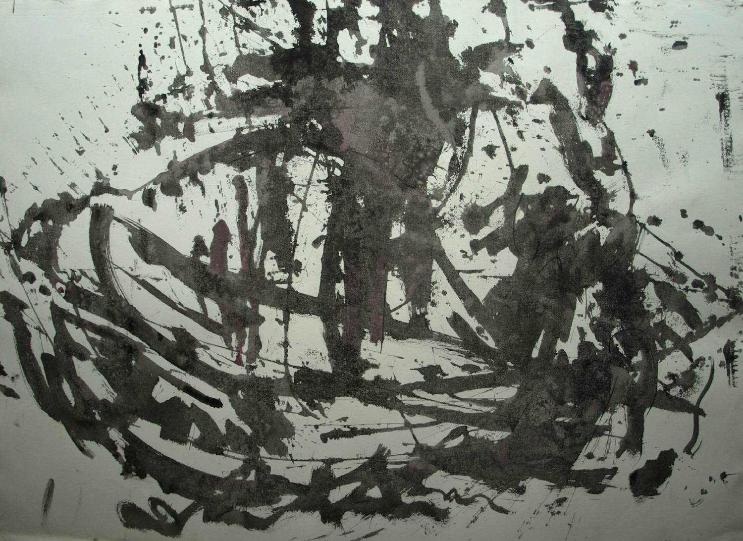 Anton Heyboer - Acrylverf , Abstracte voorstelling Kotter IJmuiden YM348 – 79 x 107 cm. kopen? Bied vanaf 150!