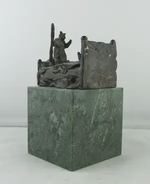 Dick Aerts - Brons op marmeren voet, Reinaert de Vos kopen? Bied vanaf 100!