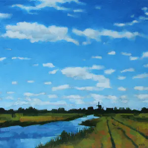 Willem Visser - Polderlandschap bij Reeuwijk kopen? Bied vanaf 90!