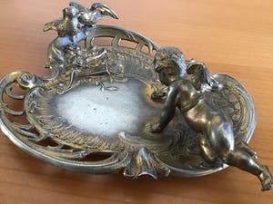 Curiosa - Jugendstil vide poche /visitekaartjes of sieradenschaaltje.WMF as. kopen? Bied vanaf 85!