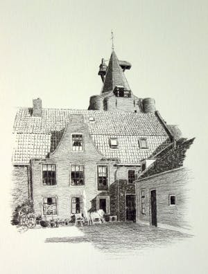 Frans Room - Lot van 10 originele tekeningen - Bakens en boeien IJsselmeer e.o. kopen? Bied vanaf 100!
