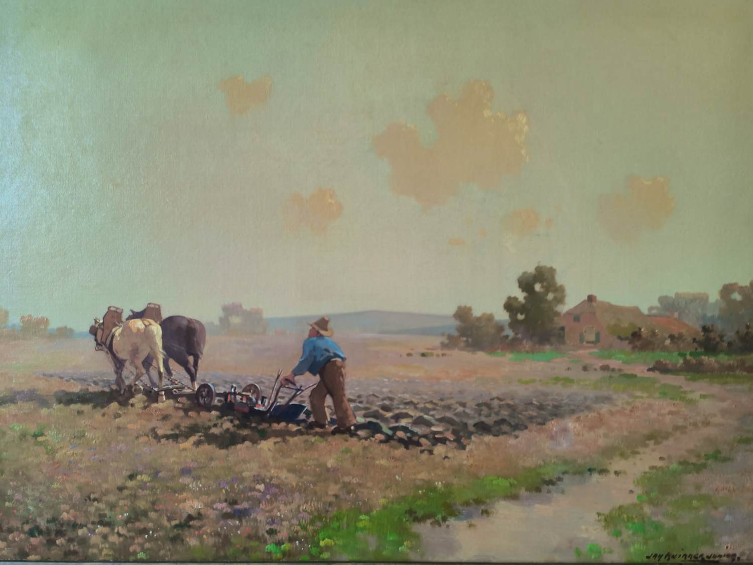 Jan Simon Knikker - Ploegende boer kopen? Bied vanaf 345!