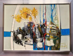 Niet of onleesbaar gesigneerd - Indrukwekkend expressionistisch olieverf op doek stilleven - gesigneerd kopen? Bied vanaf 1!