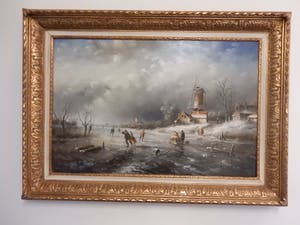 Niet of onleesbaar gesigneerd - winter-ijs-tafereel kopen? Bied vanaf 1!