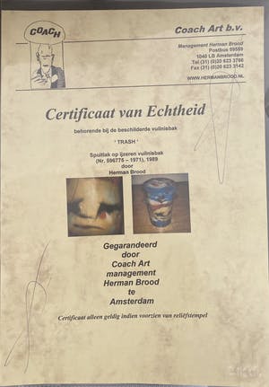 Herman Brood - Ijzeren vuilnisbak kopen? Bied vanaf 1000!