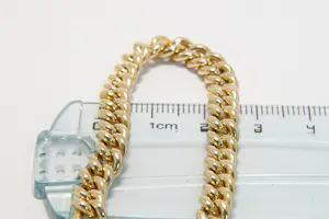 09 - Unisex massief 14 Krt geel-gouden armband - gourmette schakel - ZWAAR! kopen? Bied vanaf 1480!