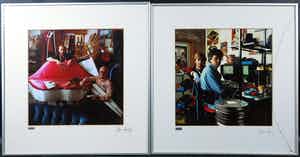 Paul Huf - Foto, Lot van twee portretten van o.a. Paul Verhoeven - Ingelijst verkocht voor € 1!