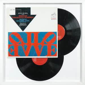 Robert Indiana - Gesigneerde LP-hoes, Toru Takemitsu e.a. - Ingelijst verkocht voor € 1!