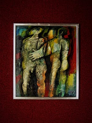 Frits van Eeden - Magnifiek expressionistisch Olieverf "Ontmoeting" gesigneerd kopen? Bied vanaf 10!