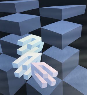 Hans Klaui - Geometrische zeefdruk - 1986 - 19/26 kopen? Bied vanaf 1!