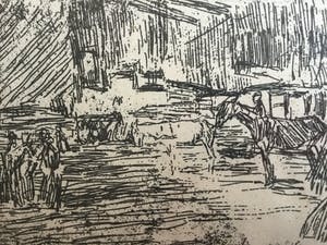 George Hendrik Breitner - Trampaarden, ets met atelierstempel kopen? Bied vanaf 100!