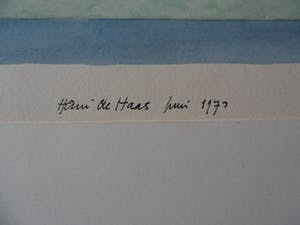 Henri de Haas - Gemende techniek op papier, titel, "De Voyeur". kopen? Bied vanaf 35!
