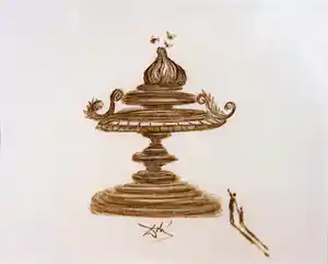 Salvador Dali - Heliogravure, Boekillustratie uit 'Memoires de Casanova' - Ingelijst verkocht voor € 73!