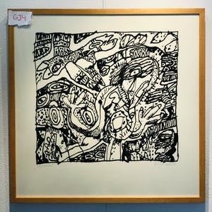 Rik van Iersel - zonder titel met lijst (GJ-4) kopen? Bied vanaf 75!