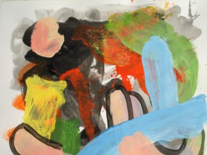 Peter Klashorst - Acrylverf op papier – Abstract 13 - 2016 kopen? Bied vanaf 35!