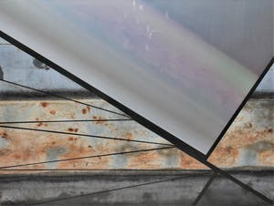 John Spek - Geschonden land III - grote metalen rvs collage kopen? Bied vanaf 125!