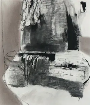 Jaap Ploos van Amstel - Houtskool op papier, Wasbekken II - Ingelijst kopen? Bied vanaf 60!