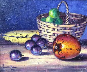 Niet of onleesbaar gesigneerd - C4125-4 - Naief Stilleven met fruit kopen? Bied vanaf 1!