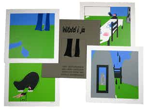 Hans Landsaat - Compleet portfolio met vier zeefdrukken, Witold i ja verkocht voor € 80!