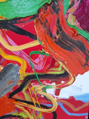 Jan van Lokhorst - Compositie in rood kopen? Bied vanaf 1600!