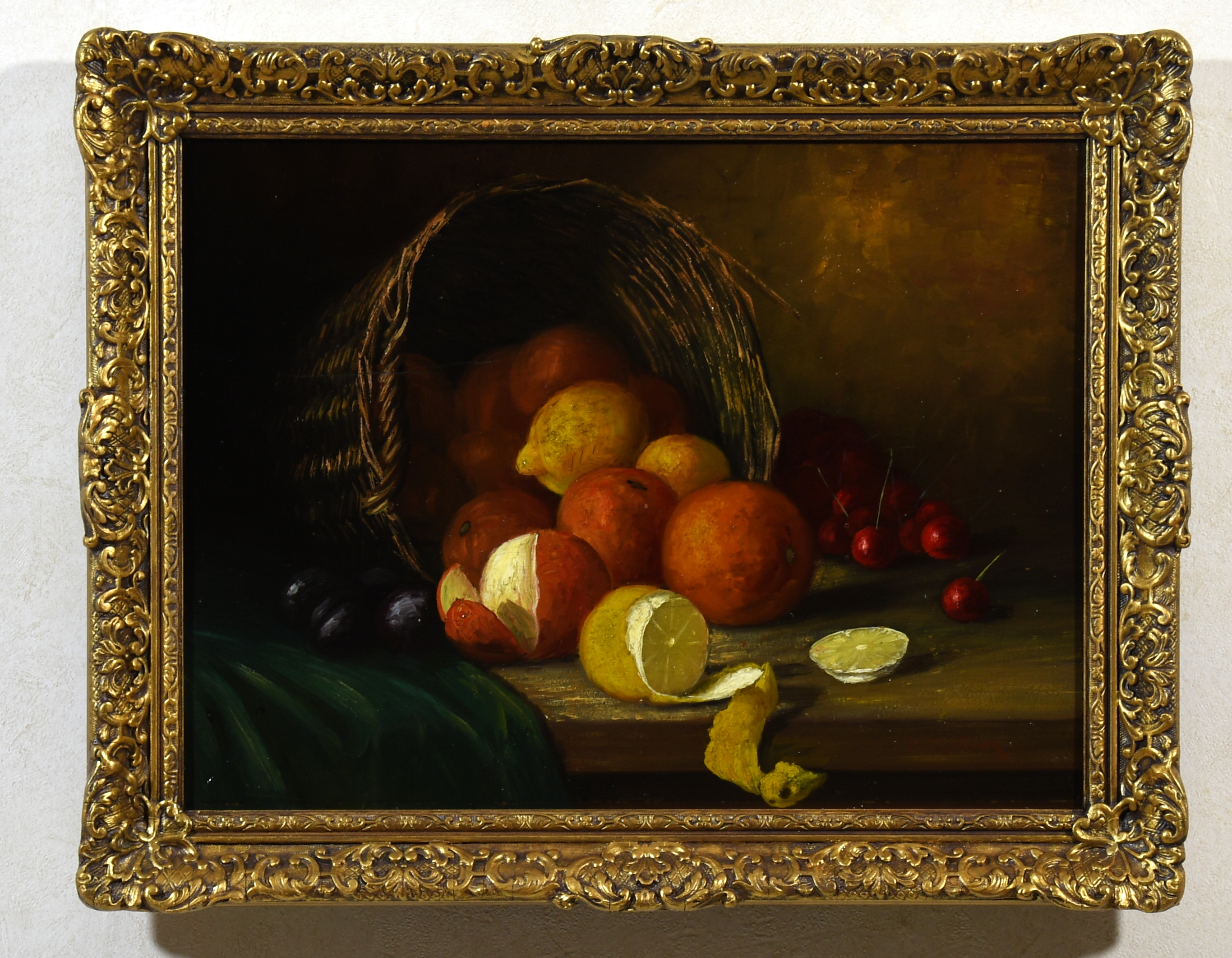 Piet Cottaar - 1878 -1950 "Rieten Mand met Fruit"- Olieverf op paneel- Sign. Piet Cottaar kopen? Bied vanaf 75!