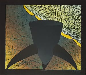 Antje Veldstra - Houtdruk, nieuw ingelijst, kopen? Bied vanaf 60!