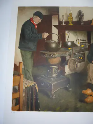 Lucien Van de Velde - Litho, Titel, "Interieur te Bokrijk ". kopen? Bied vanaf 20!