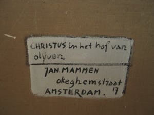 Jan Mammen - Friese Amsterdammer - Groot religieus olieverf "Christus in hof van Olijven" kopen? Bied vanaf 20!