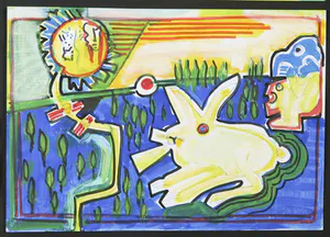 Joe Wols - Lot van vier gouaches/aquarel, Divers kopen? Bied vanaf 1!