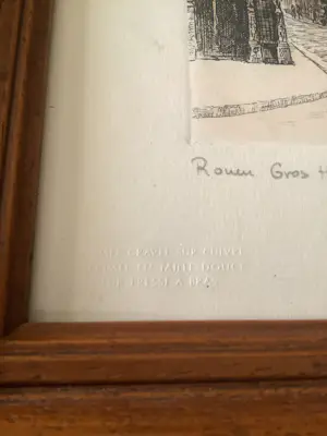 Leopold Robin - Rouen gros horloge - prachtige gravure kopen? Bied vanaf 35!