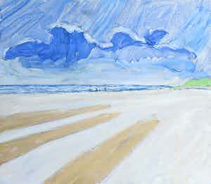 Paul Overhaus - Acryl op board, Zonder titel verkocht voor € 60!