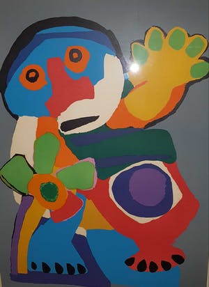 Karel Appel - - Child with flower kopen? Bied vanaf 925!