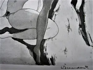 Theo Beerendonk - jaren 60 - Fraaie Ets/Aquatint - E.A. exemplaar - "twee naakten" gesigneerd kopen? Bied vanaf 52!