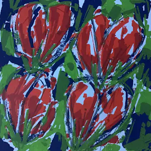 Ad van Hassel - Rode Tulpen. kopen? Bied vanaf 40!